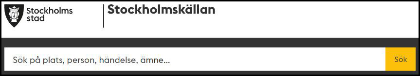 Sökrutan på stockholmskällan.se