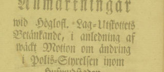 Svarta tryckbokstäver i frakturstil mot ljusgul bakgrund