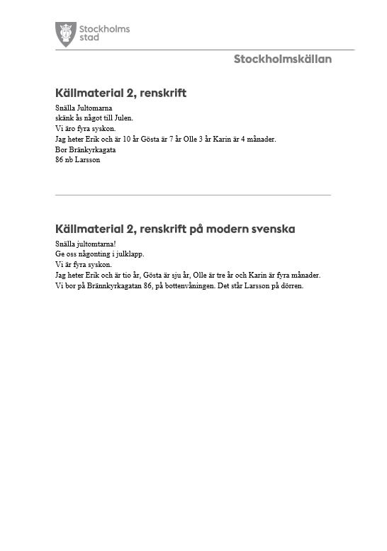 Svart text på vitt papper