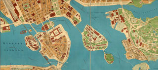1930 års karta över Stockholm