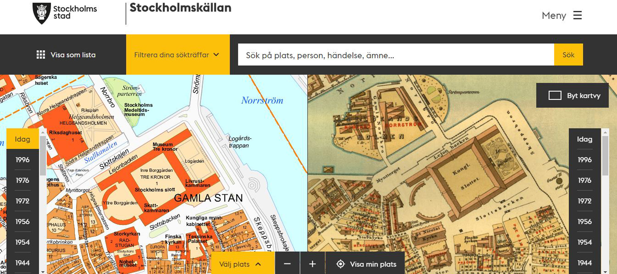 Jämför kartor