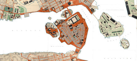 1863 års karta över Stockholm