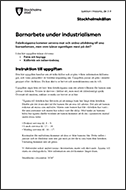 Lärarhandledning till lektionen Barnarbete under industrialismen