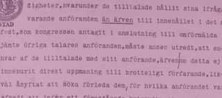 Maskinskrivet domstolsprotokoll