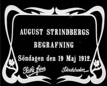 August Strindbergs begravning 19 maj 1912