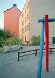 Bakgård i kvarteret Pyramiden på Södermalm