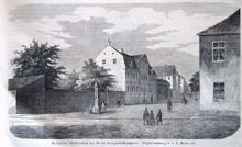 "Bellmans födelsehus". Litografi i Illustrerad Tidning, nr 50 den 15 december 1866.