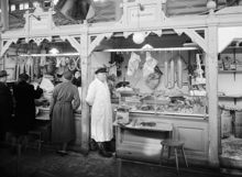 Hötorgshallen. W. Johanssons köttbutik i saluhallen