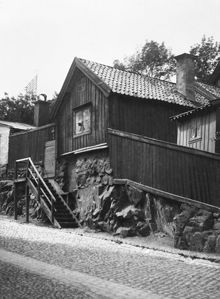 Fjällgatan 50, vid hörnet av Erstagatan 4. Nuv. Fjällgatan 44, Ersta sjukhus