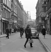 Drottninggatan sedd söderut, vid Jakobsgatan