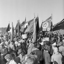 Första majdemonstration på Gärdet