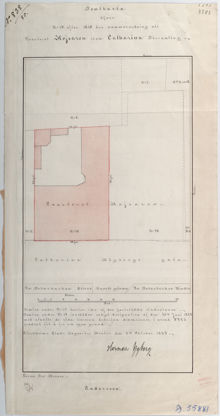 Underlag för bygglov år 1885, fastigheten Kejsaren 19
