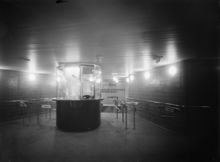 Station Södra Bantorget. Spärrkiosk sedd från gångtunneln