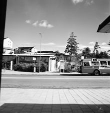 Buss vid tunnelbanestationen Hässelby strand