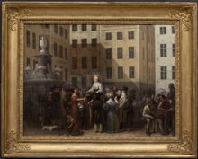 Vackra Dalkullan säljer mjölk på Stortorget