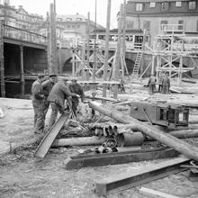 Nya järnvägslinjens framdragning över Riddarholmen