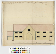 Byggnadsritning över Holmkyrkan