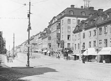 Hornsgatan sedd västerut från Ragvaldsgatan