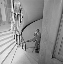 Regeringsgatan 46. Fotograf Göran Fredriksson i trapphuset