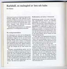 Karlshäll, en malmgård av lera och halm / Per Nelson