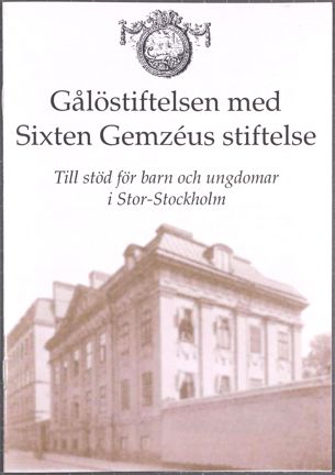 Tryckt informationshäfte från Gålöstiftelsen