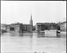 Rödbotorget. Klara kyrka i bakgrunden