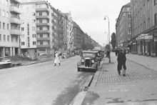 Sveavägen sedd söderut från Frejgatan
