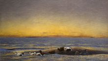 Bruno Liljefors målning "Morgonstämning vid havet"