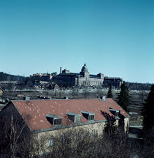 Bergianska trädgården österut mot Naturhistoriska Riksmuseet