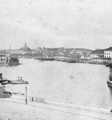 Vy från Mynttorget mot Tegelbacken och Kungsholmen