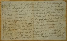Carl Löfqvist tackar Johanna Segerström för att ha hindrat honom att begå självmord - brev 1820