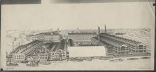 Vy över Bolinders fabrik på Kungsholmen