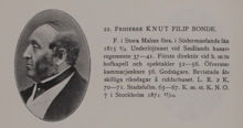 Friherre Knut Filip Bonde. Ledamot av stadsfullmäktige 1863-1867