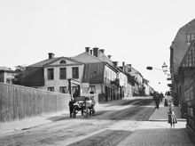 Götgatan söderut från Blekingegatan. Postmästarebacken kallad