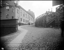 Stora Glasbruksgatan mot sydost från Rutens Gränd