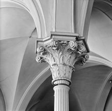 Blasieholmskyrkan, interiör. Kyrkan revs 1964