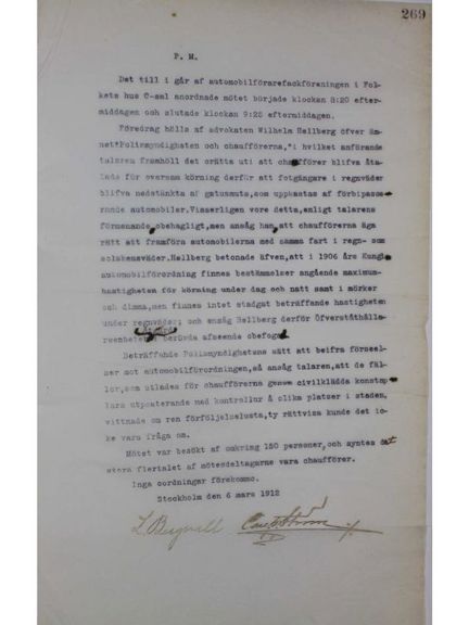 Automobilförarna ogillar polismyndighetens ”förföljelselusta” 1912