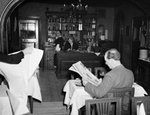 Österlånggatan 51, Gyldene Freden. Interiör i restaurang