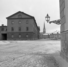 Gården till Vitterhetsakademien med Oscars kyrka i fonden