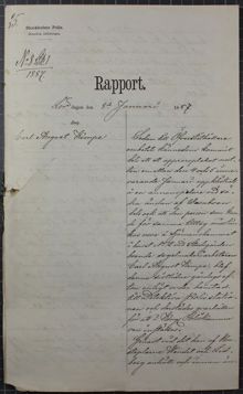 Polisrapport om republikanen Carl August Kempe