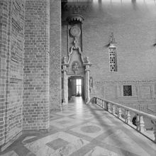 Stadshuset. Blå Hallens balkong. Portal mot Statvåningen