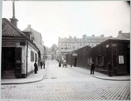 Rådmansgatan västerut från Stora Badstugatan