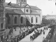 Begravningskortege vid Jakobs kyrka