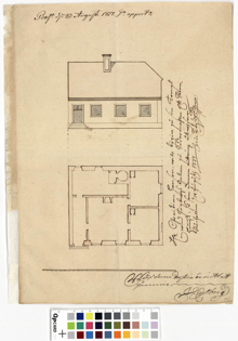 Ritning över hus vid Högbergsgatan