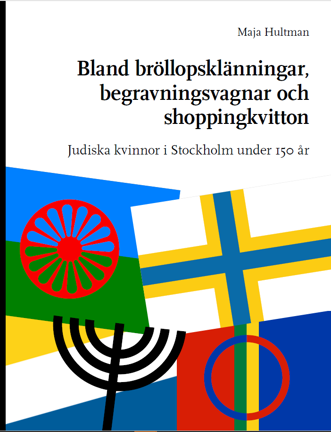 Bokomslag med titel, författare och grafiska element i form av de nationella minoriteternas flaggor och symboler.