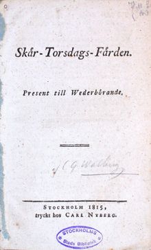 "Skär-Torsdags-Färden" 1815
