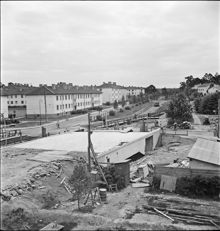 Bygget av Enskede Gårds tunnelbanestation