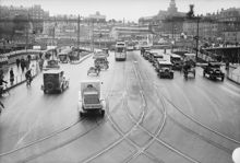 Slussområdet under ombyggnad år 1934.