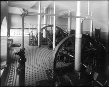 Interiör från maskinhallen i Münchenbryggeriet, Söder Mälarstrand 25-79/Torkel Knutssonsgatan 2