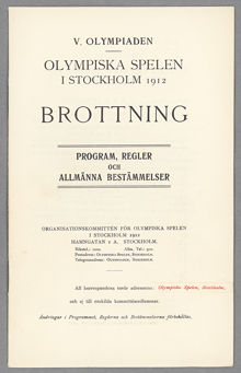 Brottningreglerna Olympiska Spelen 1912